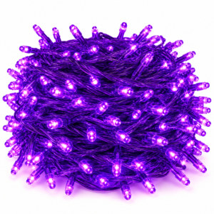 Guía de 100 luces moradas de 7 metros | Caja con 48 piezas
